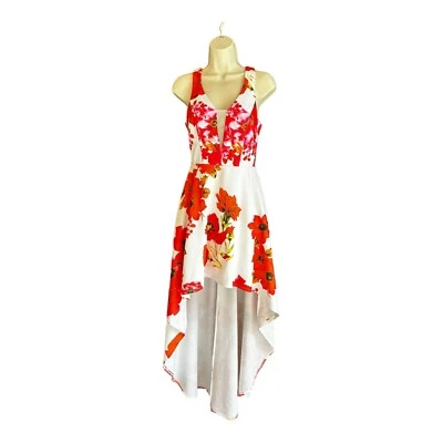 Womens Size Small Twenty One dress Red white floral High Low Formal  Party Dress - Image 1 of 4