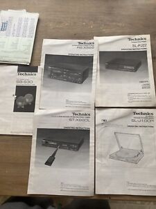 vintage technics Operating Instructions Manual Booklets