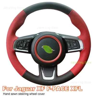 DIY Non-slip Car Steering Wheel Cover For Jaguar XF F-PACE XFL XEL E-PACE F-TYPE - Image 1 of 4