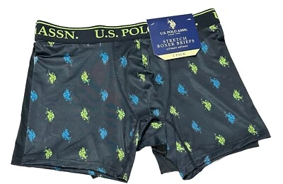 U.S. Polo ASSN. Трусы мужские эластичные боксерские маленькие 28-30 черные упаковка 2 шт. - Изображение 1 из 3