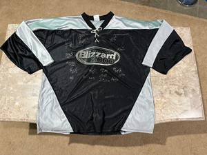 2000 Huntington Blizzard Authentic Replica Team Signed Hockey Jersey ECHL