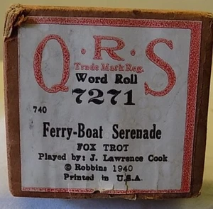 FERRY-BOAT SERENADE #7271 QRS PLAYER PIANO WORD ROLL Fox Trot - Picture 1 of 2