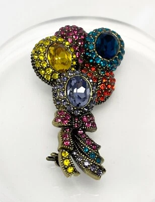 HEIDI DAUS «Вверх, вверх и прочь» кристалл воздушный шар булавка/брошь - новый в коробке - Изображение 1 из 4