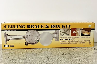 HUBBELL RACO Ceiling Fan & Light Fixture Brace Box Kit With Kwik-Brace - Image 1 of 4