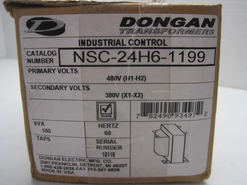 NUEVO TRANSFORMADOR DONGAN NSC-24H6-1199 NSC24H61199 Foto 1 de 1