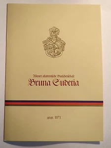 Wien - Akademische Burschenschaft Bruna Sudetia - Faltblatt mit Wappen - Picture 1 of 1