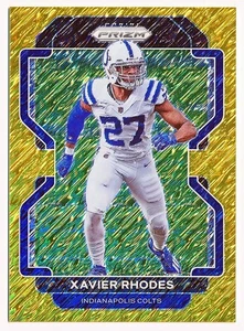 2021 Prizm Xavier Rhodes Prizms Gold Shimmer #29 (07/10) - Picture 1 of 2