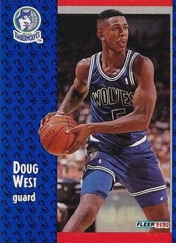 1991-92 Fleer #321 Doug West - Image 1 of 2