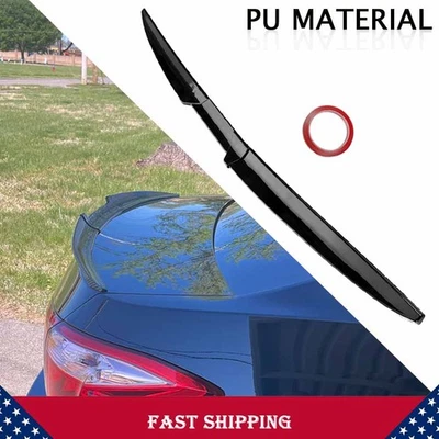 Gloss Black Rear Trunk Spoiler Wing Bumper Wing Universal For Sedan USA - Imagem 1 de 4