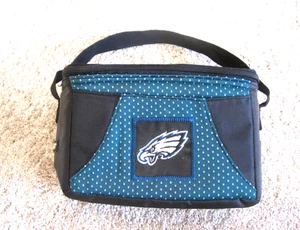 Bolsa de almuerzo Eagles Cooler con asa verde/negro logotipo de águila aislada - Imagen 1 de 5