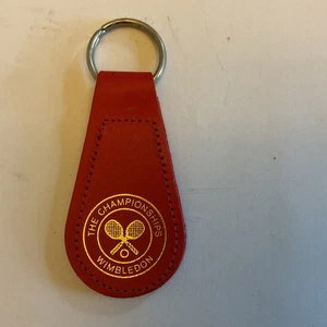Wimbledon Championships Red Leather Key Ring Vintage Collectable - Picture 1 of 4