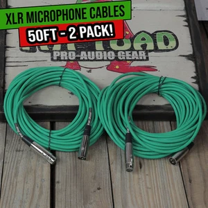 Fat Toad XLR Mikrofonkabel 50 Fuß 2er-Pack - DJ Pro Audio Studio Mikrofonkabel Draht - Bild 1 von 15