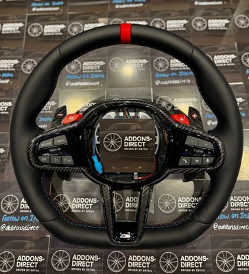 BMW G SERIES FACELIFT FLAT BOTTOM STEERING WHEEL LEATHER | FOR ALL G SERIES - Image 1 of 4