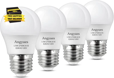 Low Wattage Light Bulbs 1.5W LED Bulb Equivalent 15W20W Light Bulbs, 120V A15 Wa - Image 1 of 4