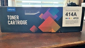 414A Toner Cartridge WITH CHIP 4 Pack HP Color Laserjet M454 M479 Series 414X - Afbeelding 1 van 8