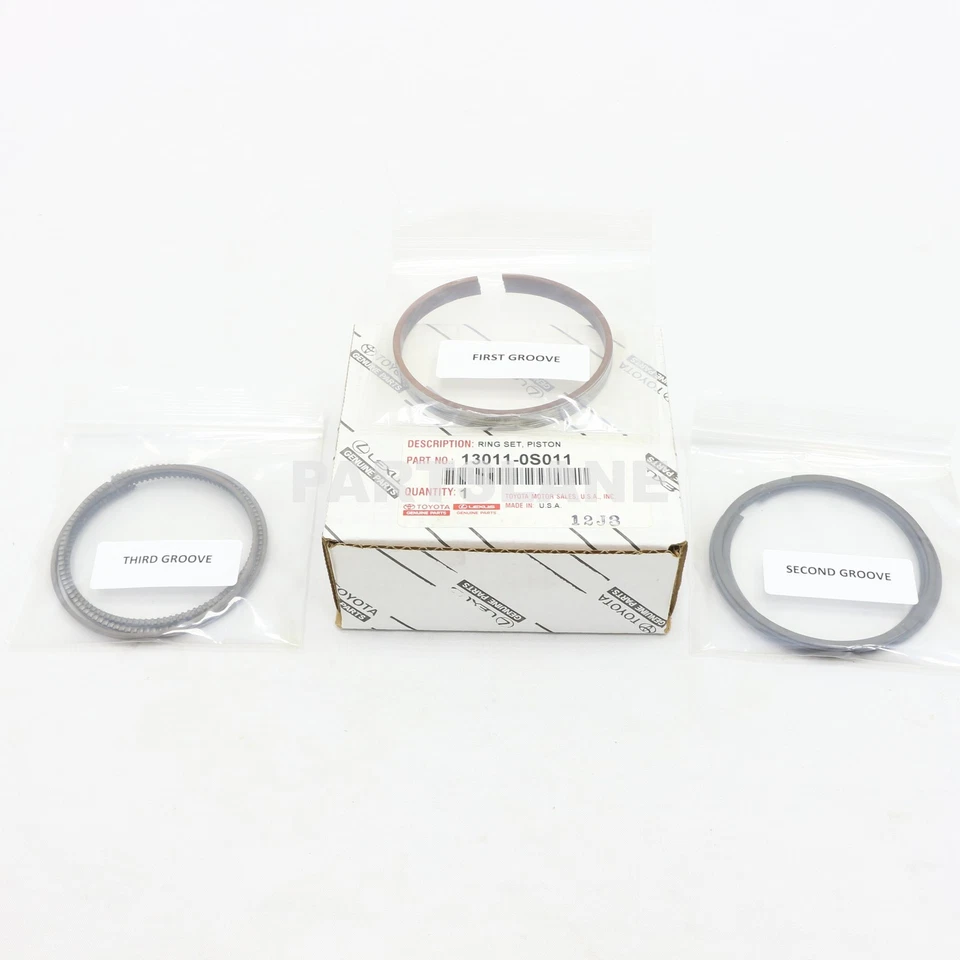 Juego de anillos de pistón OEM 13011-0S011 Toyota Land Cruiser Tundra Lexus GX460 LX570 Foto 1 de 2