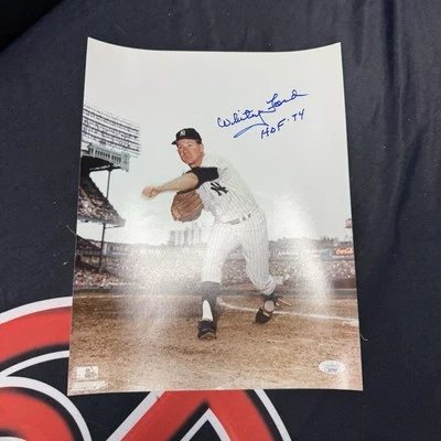 Whitey Ford New York Yankees Signed 11x14 Photo Autographed JSA COA Signed HOF - Image 1 of 3