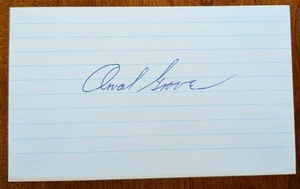 Orval Grove - 1940 Debut Autographed 3x5 Index Card - Deceased 1992 - Picture 1 of 1
