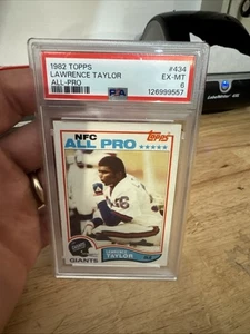Lawrence Taylor PSA 6 Rookie Card Vintage New York Giants Football RC 1982 NFL - Picture 1 of 24