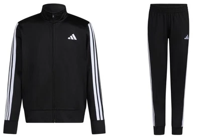 adidas Youth Set Boy's Jacket PANTS Tracksuit 2pc Size 8 10/12 14/16 18/20 New - Image 1 of 4