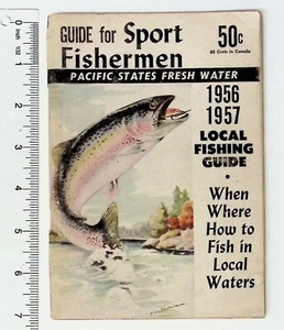 1956 1957 Guide For Sport Fisherman Pacific States Fresh Water Rainbow Trout - Picture 1 of 8