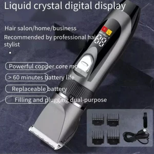Electric Professional Mens Hair Clippers Shaver Trimmers Machine Cordless Beard - Picture 1 of 12