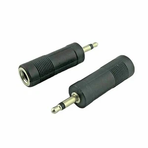 2x Mono 6.35mm 1/4" Female to Mono 3.5mm 1/8"(m) Male - Audio Adapter - Picture 1 of 3
