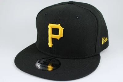 NEW ERA 9FIFTY BASIC SNAPBACK HAT CAP MLB PITTSBURGH PIRATES BLACK/GOLD ADULT - Image 1 of 4