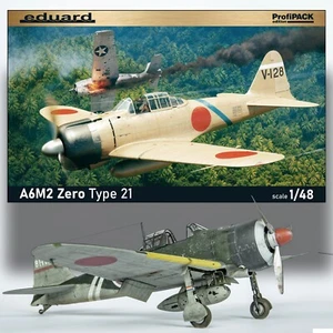 EDUARD 82212 1/48 MITSUBISHI A6M2 ZERO TYPE 21 PROFIPACK KIT - Picture 1 of 5