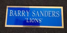 Barry Sanders 1.75 x 4.75 inch Blue Aluminum on Gold Name Plate w/Tape 1pc Only