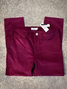 Vineyard Vines Women’s Straight Crop High Rise Magenta Corduroy Pants Sz 30 NWT - Picture 1 of 2