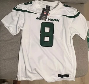 Aaron Rodgers Youth Large 18/20 New York Jets Jersey White Green Home Nike NWT - Picture 1 of 4