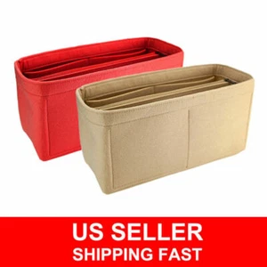 Felt Purse Handbag Organizer Insert - Multi Pocket Storage Tote Shaper Liner Bag - Picture 1 of 13