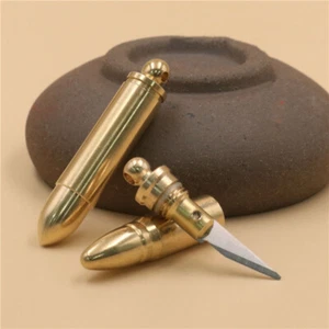 Artistic Copper/Brass Bullet Pendant Key Chain Wallet Bag Accessories DIY - Picture 1 of 11