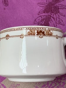 Set of 6 Cups Jackson China Vitrified Falls Creek Pa brown floral design - Picture 1 of 8