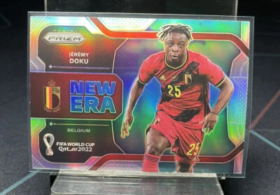 2022 Panini Prizm FIFA World Cup Silver JEREMY DOKU Belgium NEW ERA #36 - Image 1 of 2