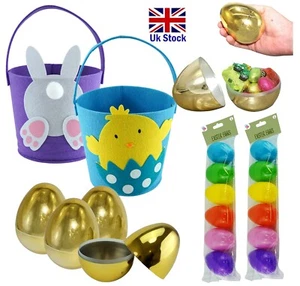 Easter Fillable Eggs Felt Bucket Egg Hunt Party Treat Bucket Toys Candy Fillers - Picture 1 of 72
