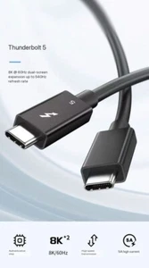 0,6m, 1m, 1,5m Thunderbolt 5 Kabel 80Gbps 5A PD3.1 240W 8K USB-C Kabel für Apple - Bild 1 von 9