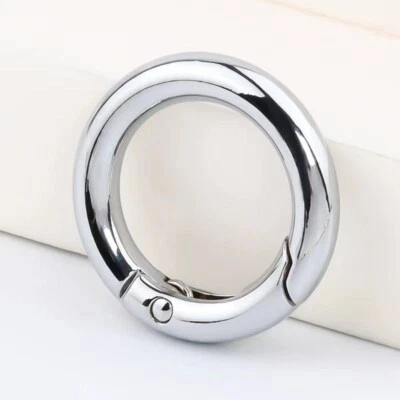 10 pcs Smooth Ring 304 Stainless Steel Spring Gate O Rings Snap Clasps 18x3.6mm - Image 1 of 4