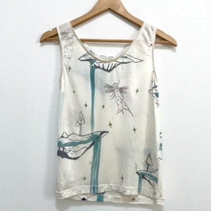 tsumori chisato Silk Tank top White Size 2/XS-S Sleeveless Issey Miyake Japan - Picture 1 of 11