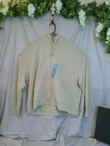 Women's RBX Corduroy Full Zip Hoodie Size 3X Beige - Picture 1 of 2