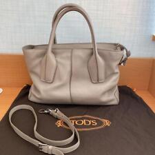 Tod's D bag Tote bag Hand bag Color Greige Leather Plain Women Used JPN