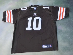 Vintage Reebok NFL Cleveland Browns Brady Quinn #10 Stitched Jersey Size 48. - Picture 1 of 12