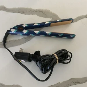 CHI Original 1” Inch Ceramic Hair Straightener Blue Diamond Pattern 392* Degree - Picture 1 of 14