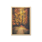 Ambesonne Autumn Fall Wall Art With Frame For Bathrooms Living Room Dorms