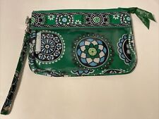 Vera Bradley Cupcakes Green Vinyl Clear Front Pouch Cosmetic Makeup Case W Strap