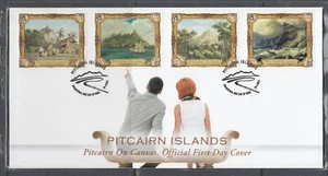 Pitcairn Is. Scott 792-5 FDC - Pitcairn on Canvas - Bild 1 von 1