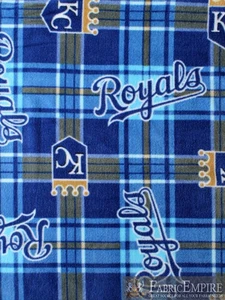 MLB Kansas City Royals Licensed Fleece Fabric / 58 Wide / SOLD BY THE YARDS - Picture 1 of 1
