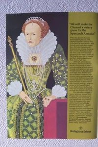 6/1982 PUB WESTINGHOUSE DEFENSE QUEEN ELIZABETH SPANISCHE ARMADA 1588 ORIGINAL ANZEIGE - Bild 1 von 2