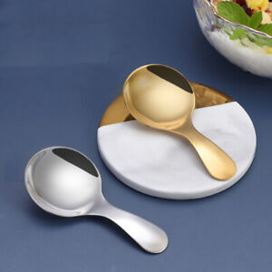 Ice Cream Spoon Short Handle Salt Spice Seasoning Spoon Metal Coffee Tea Spo~dy